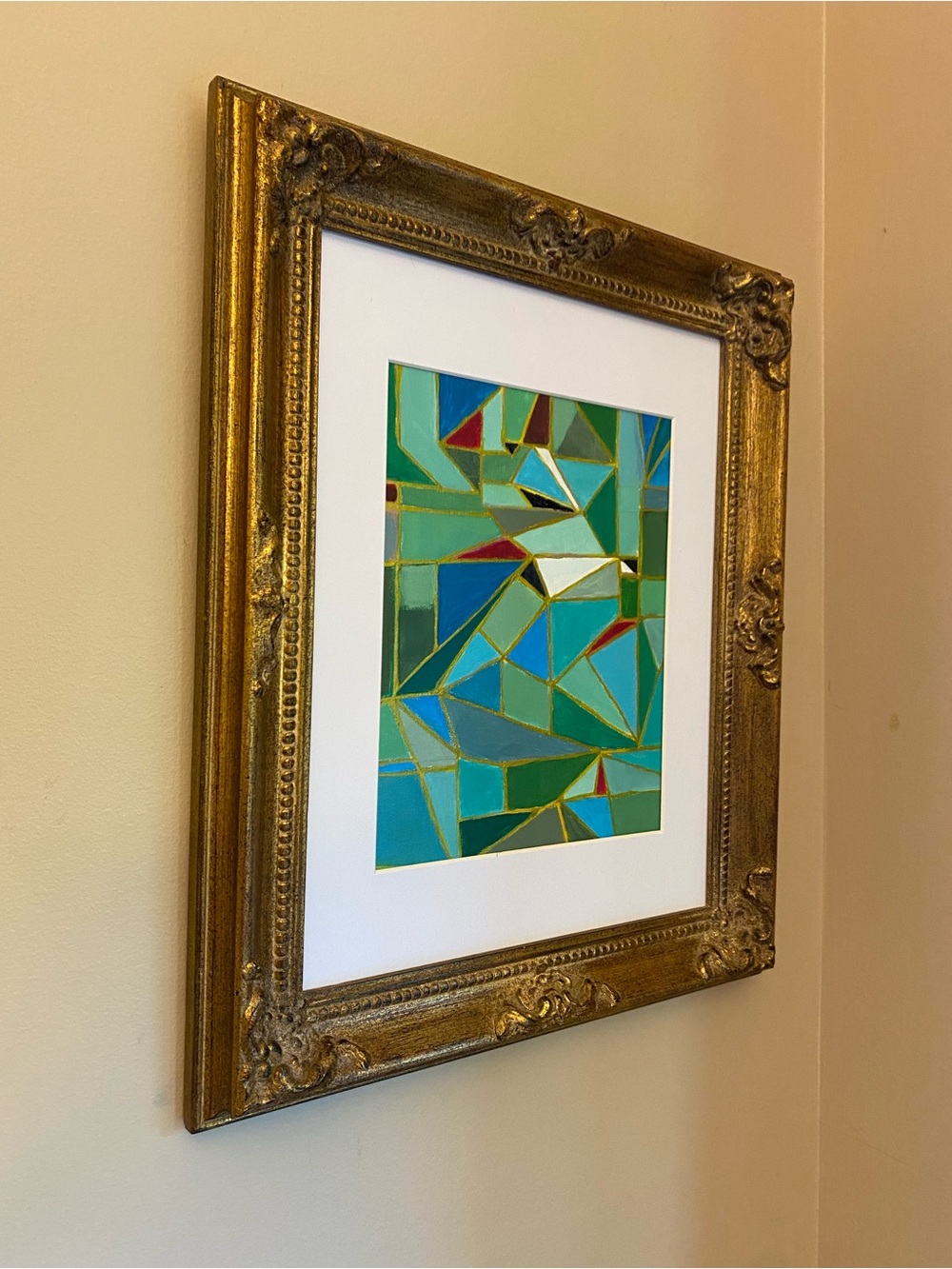Original Abstract contemporary painting 12”x9” - Picture 2 of 2
